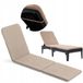 Bazkar Jaipur Coussin de lit de jardin 190 x 60 cm Beige