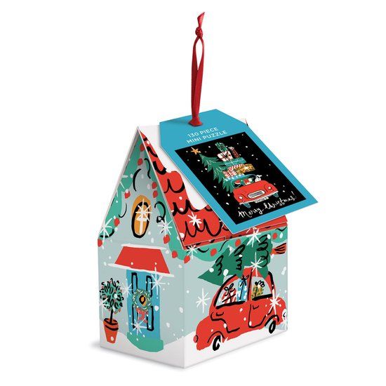 Galison Christmas Car 130 Piece Puzzle Ornament