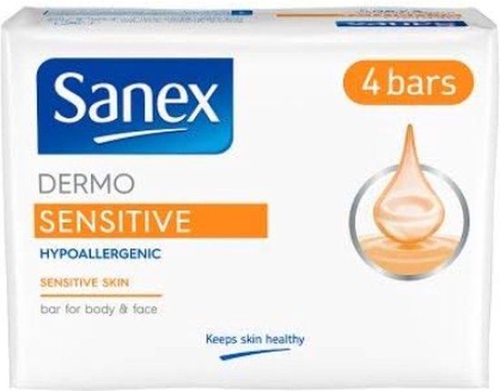 Sanex Dermo Sensitive Hypoallergenic Bar Soap - 4 x 90 gr