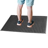 Rubberen buitenmat, anti-slip vloermat voor keuken, restaurant of bar, zwart, 61 x 91 cm