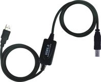 PremiumCord USB 2.0 A Male naar USB 2.0 B Male Kabel 10 m