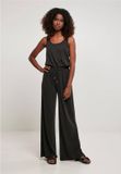 Urban Classics Long Sleevless Modal Jumpsuit Zwart M