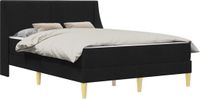 vidaXL Bedframe met matras met hoofdeinde Polyester