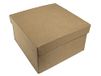 Box van papiermaché, vierkant, 10 x 10 x 5 cm.