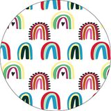 Bonateks Ronde digitaal bedrukte muismat, antislip onderkant, voor kantoor en thuis, diameter: 22 cm