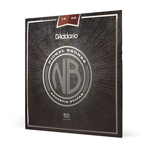 D'Addario D'Addario Snaren - akoestische gitaar Snaren - Nikkel Brons - Voor 6-snarige gitaar - Verhoogde corrosiebestendigheid - Full Tonal Spectrum - NB1656 - Resophonic Gitaar, 16-56