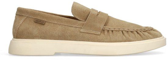 Manfield - Heren - Beige suède loafers - Maat 45