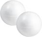 Merkloos Piepschuim hobby vorm - 2x - bol - 50 cm - DIY knutsel figuren - halve schalen