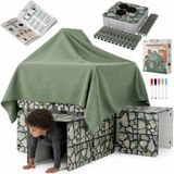 Tiny Thinkers B.V. Fort Bouwplaten Set + Uitbreidingspakket - Kasteel Bouwen - 68 Onderdelen