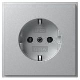 Gira SCHUKO-stekkerd. (IP20) Gira TX_44 F Alu [418865]