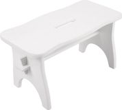 Creative Deco Voetenbank Opstapkruk Houten Krukje Opstapje Kinderkruk | Wit Voetkrukje Stapje | 38 x 19 x 21 cm | Dennenhout | Kinderen