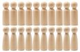 Poupées en bois à peindre, 90 mm, 20 pièces, pour projets faits maison