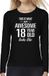 Bellatio Decorations Awesome 18 year - geweldige 18 jaar cadeau shirt long sleeves zwart dames - Verjaardag cadeau S
