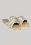 Superdry Canvas Espadrille Overlay Slippers Dames Moon Rock Grey Gestreept Maat 37