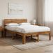 vidaXL Tweepersoonsbed met hoofdbord ROSTOCK Naturel 140 x 190 cm
