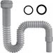 Tuyau d'évacuation 45 mm - Flexible - Tuyau extensible pour lavabo - Tuyau d'évacuation avec fil d'acier - Adaptateur 40 mm