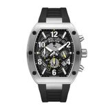 Police ILG of Switzerland AG Chronograaf Meidan Heren Polshorloge Zwart Staal Siliconen 43mm