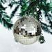 Othmar Decorations discobal kerstballen - 3x - zilver - 15 cm - kunststof