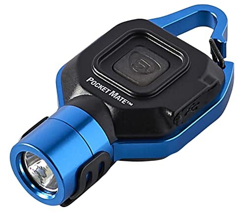Streamlight 73302 Pocket Mate 325-Lumen Keychain/Clip-on USB Rechargeable Flashlight, Blauw