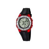 Calypso Festina Lotus S.A. K5685/6 Polshorloge Mannen Zwart Siliconen Rood Kunststof Grijs Mineraalglas 37mm 10 ATM