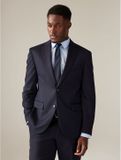 Next Heren Kostuum met textuur: colbert - Long - Blauw