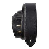 Perri's Leathers LTD. Brede luxe Italiaanse lederen verstelbare gitaarbanden
