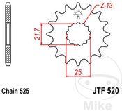 tandwiel JT Sprockets 15T 525 Fine Pitch Inner Diameter 21.7/25