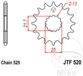 tandwiel JT Sprockets 15T 525 Fine Pitch Inner Diameter 21.7/25