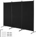 VEVOR Scheidingsscherm 260cm 3 Panelen Kantoor Zwart Privacyscherm