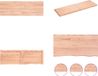 vidaXL Tafelblad natuurlijke rand 120x40x(2-4)cm eikenhout lichtbruin