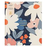 Busy B Groot adresboek met alfabetische tabbladen, stickers voor adreswijziging en zak - Navy Daisy