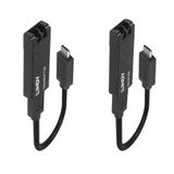 Lindy 43312 USB Type-C naar LC netwerkextender 10 Gbit/s Zwart