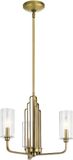 Kichler LED Kroonluchter | 3X E14 Max 40W | Dimbaar | Brushed Natural Brass