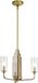 Kichler LED Kroonluchter | 3X E14 Max 40W | Dimbaar | Brushed Natural Brass