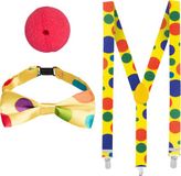 Boland Clown Accessoireset Meerkleurig Unisex Volwassenen