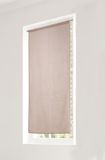 LINDER Vitrage - Gordijnroede – licht taupe – 90 x 200 cm – 100% polyester – Oeko TEX gecertificeerd – geweven en geverfd in Frankrijk – collectie Frosted tamine