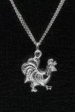 MOOYE ® - Collectie Zilveren Haan ketting hanger