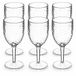 WDMT Verre à vin en plastique set de 6 – Transparent – 350 ml