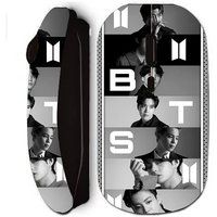 Maniacase Zwarte draadloze muis BTS groep Kpop zwart wit