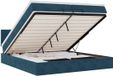 vidaXL Cadre de lit plateforme avec matelas, bleu foncé, 200 x 200 cm, velours