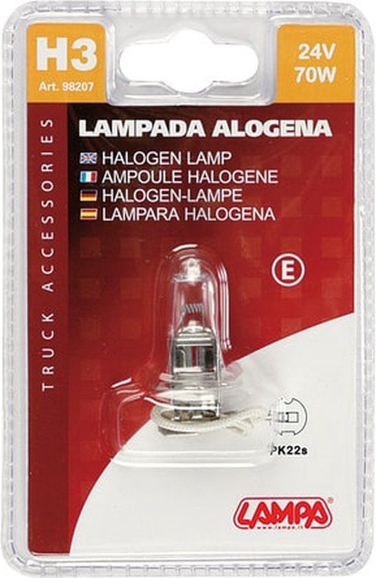 Lampa H3 lamp - 24 Volt - 70 Watt - 1 stuks - PK22s