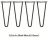 Pieds de table en métal - Pieds de table 30 cm (12 pouces) - Pied de meuble avec 2 tiges - Jeu de 4 - Convient pour table basse et table d'appoint - Pour meubles à construire soi-même