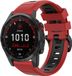 Strap-it Bracelet en silicone pour montre connectée - Rouge/Noir - Convient pour Garmin Fenix 7x