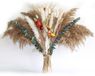 Ibenzoa® 100-delig decoratieset met pampasgras, eucalyptus en gedroogde bloemen – Beige/bruin, bohemien tafeldecoratie voor vazen, kransen en wanddecoratie