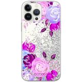 ERT GROUP mobiel telefoonhoesje voor Apple iPhone 11, Babaco patroon Flowers 005, glitter overloopeffect