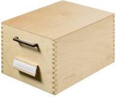 HAN 506 Kaartenbak - Natuurlijk hout - A6