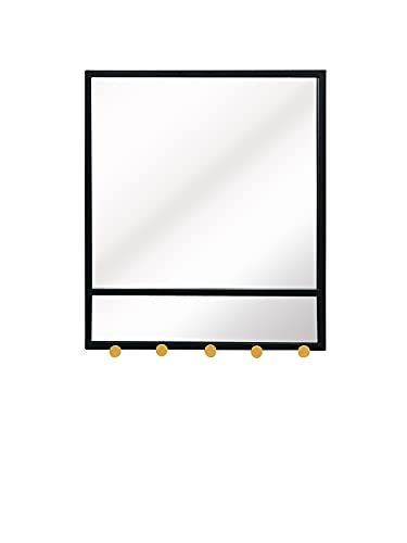 Aspect Entryway Spiegel met Vijf Haken - Zwart