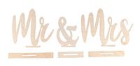Rayher Houtmotieven Mr & Mrs, FSCMixCred, natuur, 42 x 2 x 14,5 cm