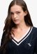 Superdry - Pull de cricket léger Coupe décontractée - Femme - Coton - Taille 10 - Eclipse Navy