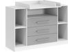 Vicco Commode Olina, Blanc/Gris, 138.3 x 93 cm